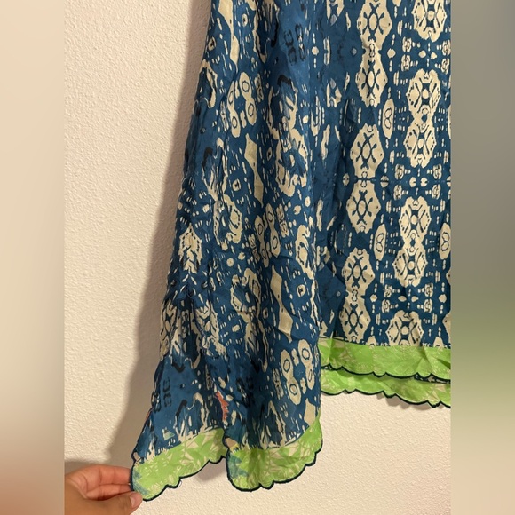 Johnny Was Puente Silk Tunic Geometric Print Top - Picture 5 of 9